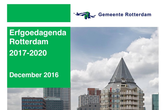 Omslag: Erfgoedagenda Rotterdam 2017-2020
