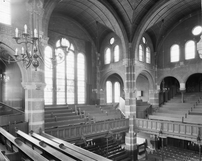 G.J. Drukker - Interieur Remonstrantse kerk, Rotterdam [collectie RCE 206.782]